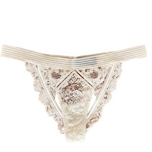 Victoria's Secret Very Sexy Cheekini Size M  Sexy Lace Detail Cream/Off White